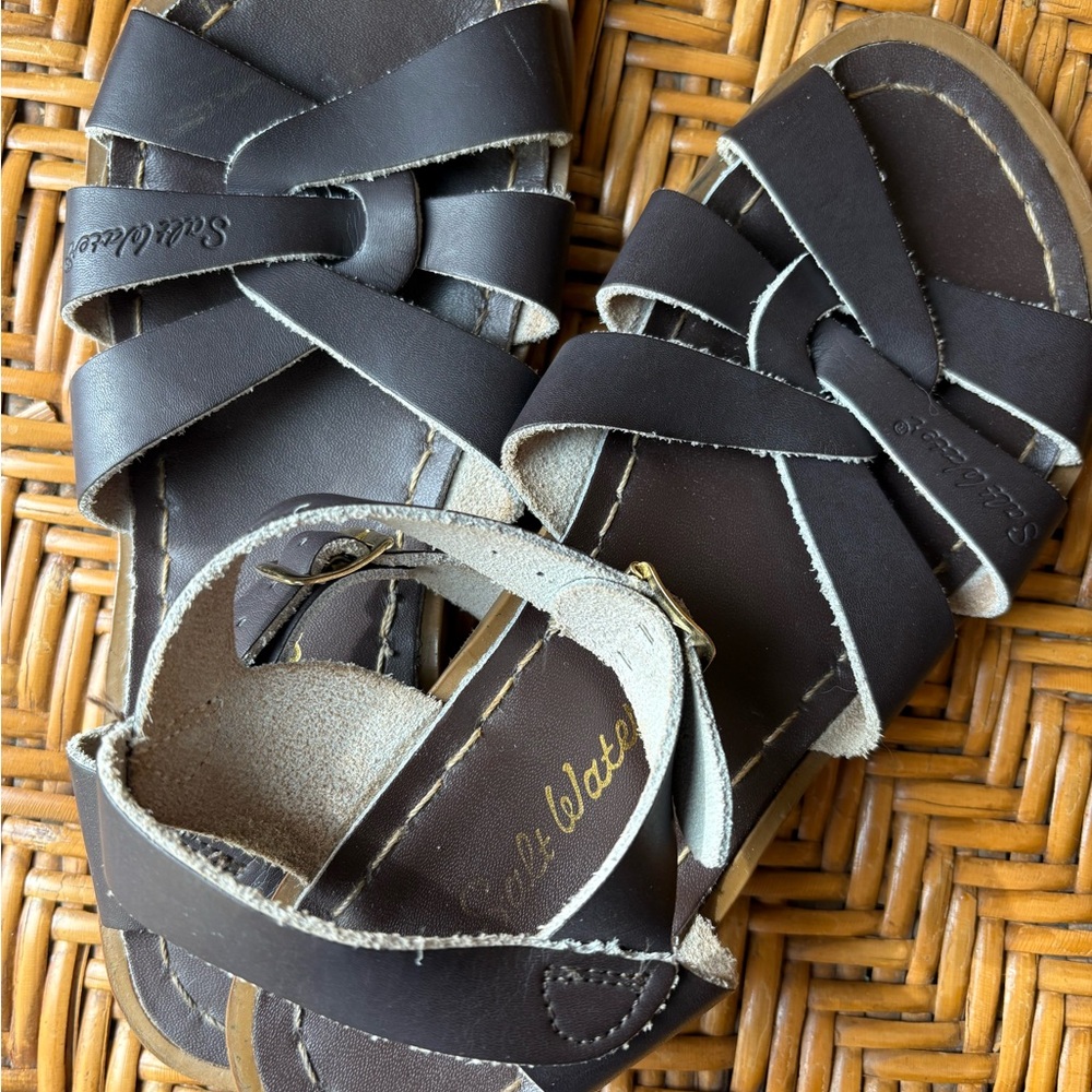 Salt Water Sandals by Hoy Brown Leather Sandals